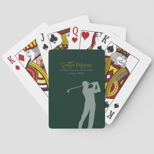 Golf Club Players | Man Playing Golf Spielkarten (Rückseite)