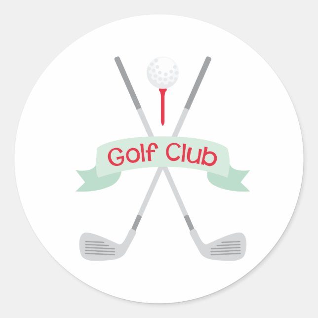 Golf Club Runder Aufkleber (Vorderseite)