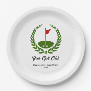 Golf Club Special Event Party Plata - Pappteller