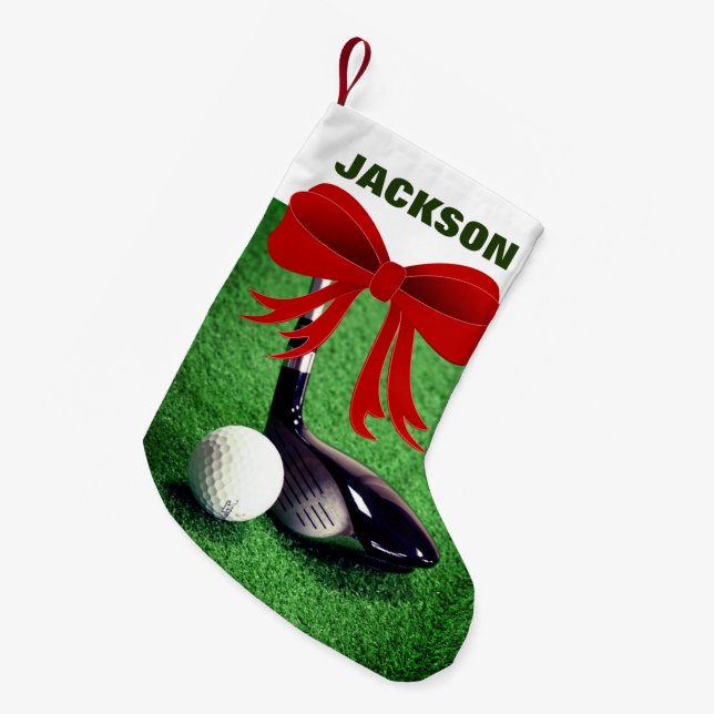 Golf Club und Golf Ball Kleiner Weihnachtsmarkt St Kleiner Weihnachtsstrumpf (Vorderansicht (hängend))