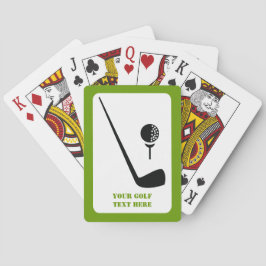 Golf Club und Kugel schwarz, grüne Gewohnheit Spielkarten