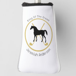 Golf Club und Pferd Personalisiert Headcover