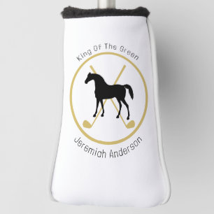 Golf Club und Pferd Personalisiert Headcover
