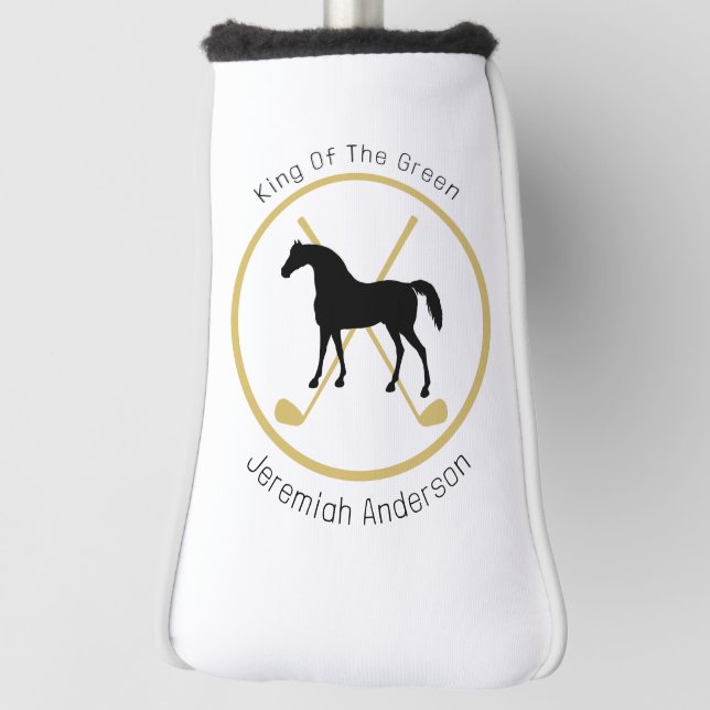 Golf Club und Pferd Personalisiert Headcover (Rotieren 90)