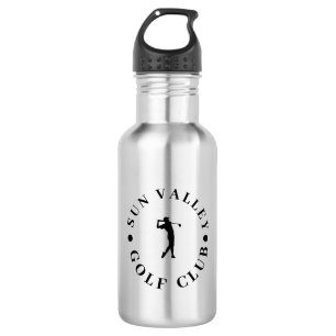 Golf Club Wasserflasche mit Typografie