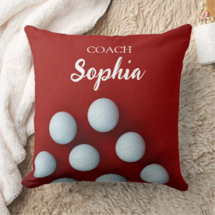 Golf Clubs Art Golf Coach Name für Golfspieler Kissen