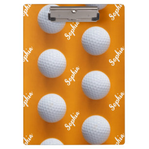Golf Clubs Art Golf Coach Name für Golfspieler Klemmbrett