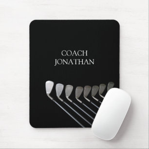 Golf Clubs Art Golf Coach Name für Golfspieler Mousepad