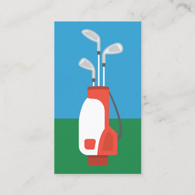 Golf Clubs Business Cards - Red Green Blue Visitenkarte (Vorderseite)