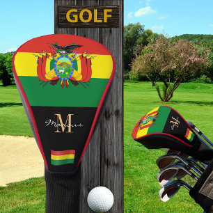 Golf Clubs für mit Monogramm und bolivianische Fah Golf Headcover