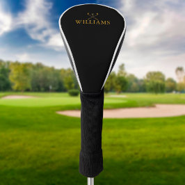 Golf Clubs in Gold und Black Individuelle Name Headcover