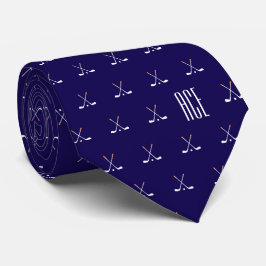 Golf Clubs Monogrammed Dark Blue Krawatte