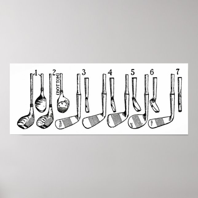 Golf Clubs Poster (Vorne)