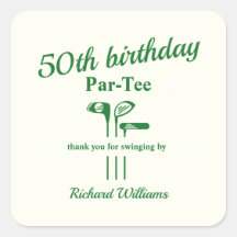 Golf Clubs Themed Par Tee 50th Birthday Party