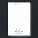 Golf Clubs und Ball Golfers Post-it Klebezettel<br><div class="desc">Dieses Personalisierte,  golfmodisch gestaltete Poster beinhaltet Golfclubs und Ball mit der Schlagzeile "in Liebe mit Golf"</div>