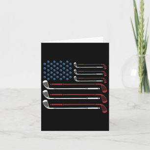 Golf Clubs Usa Flag Rot Weiß und Blau Karte
