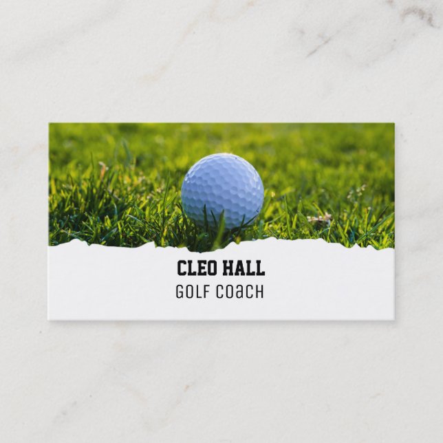 Golf Coach Business Card Visitenkarte (Vorderseite)