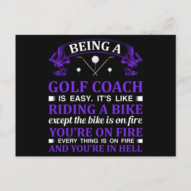 Golf Coach Geschenk Postkarte (Vorderseite)