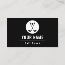 Golf Coach Golfer Tauchlehrer Klassisch Schwarz & 