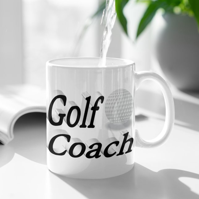 Golf Coach Halbtext Tasse (Von Creator hochgeladen)