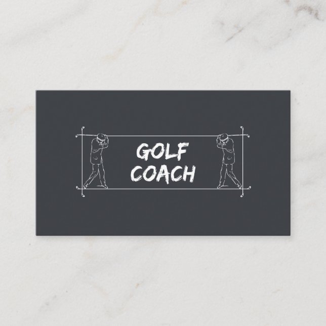 Golf Coach Lehrer Lehrgang Instruktor Visitenkarte (Vorderseite)