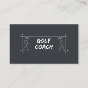 Golf Coach Lehrer Unterricht Anleitung Instruktor Visitenkarte