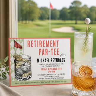 Golf Cocktail Party Einladung