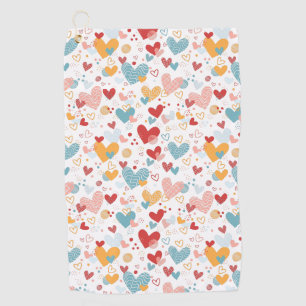 Golf Coeurs Abstraits motif serviette de bain