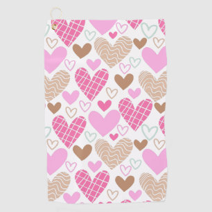 Golf Coeurs Abstraits motif serviette de bain