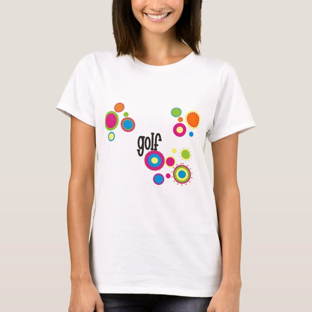 Golf-coole Polka-Punkte T-Shirt (Vorderseite)