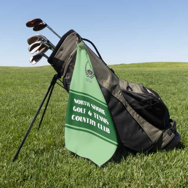 Golf Country Club Serviette avec Club Logo (Vert)