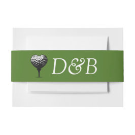 Golf Couple Wedding Einladungsbanderole