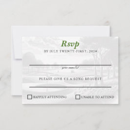 Golf Couple Wedding RSVP Karte