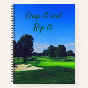 Golf Course Grip es und Rip it Notizbuch