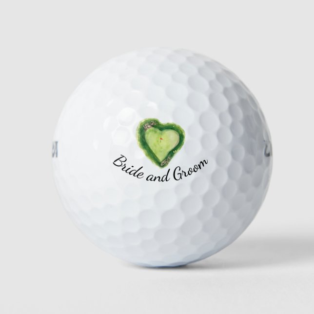 Golf course heart shape  golfball (Vorderseite)