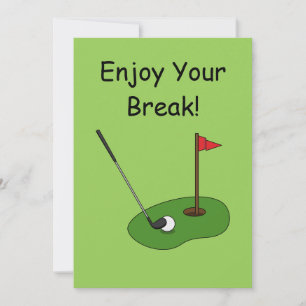 Golf Course Hole mit Flag personalize Feiertagskarte