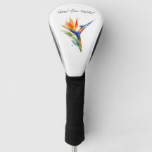 Couvre-club Oiseau de Paradis Aquarelle, personnal