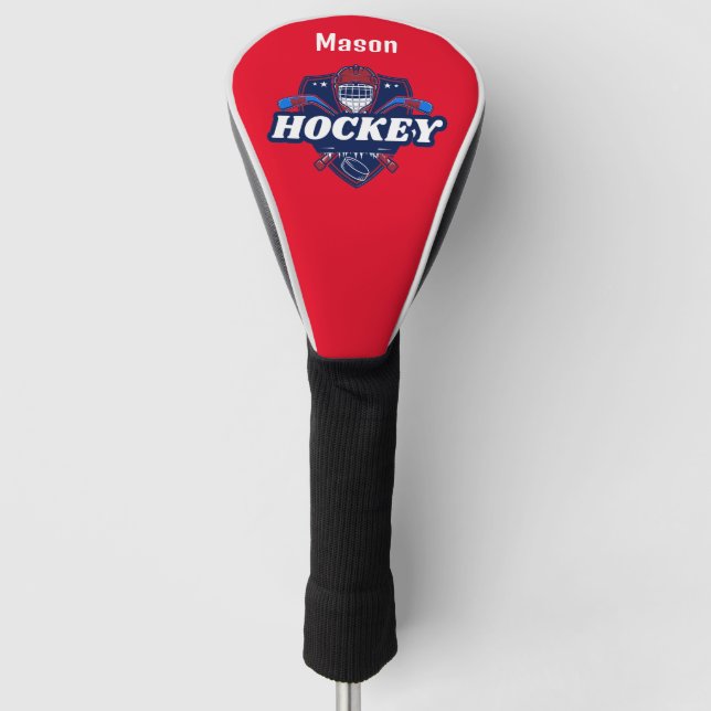 Golf Cover Hockey Gear - Personalized -Add Name Golf Headcover (Vorderseite)