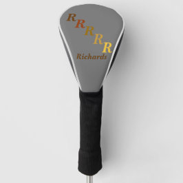 Golf Cover - Treppenbriefe und Name Golf Headcover