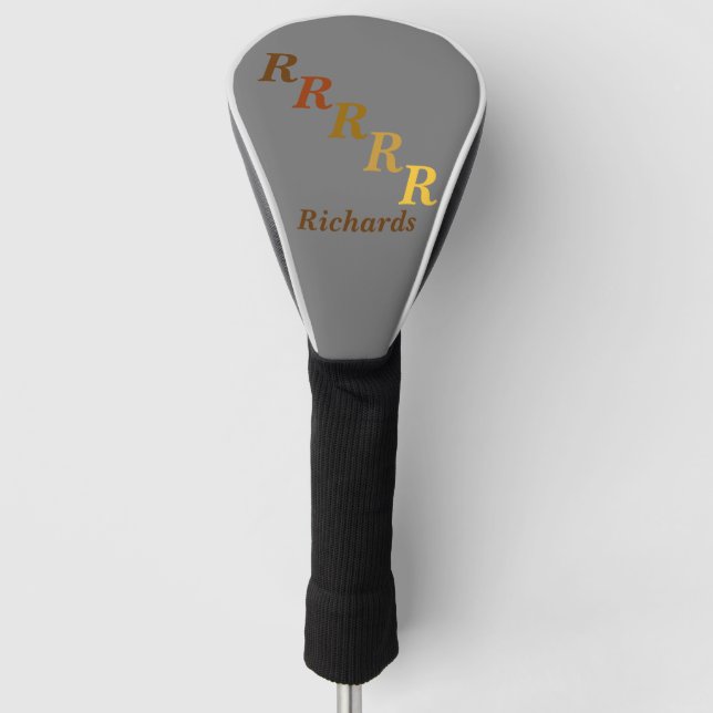 Golf Cover - Treppenbriefe und Name Golf Headcover (Vorderseite)