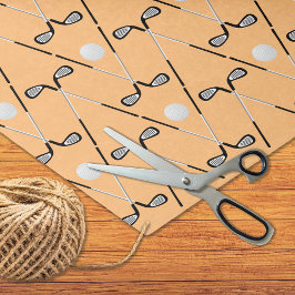 Golf Crossclubs Muster orange Seidenpapier