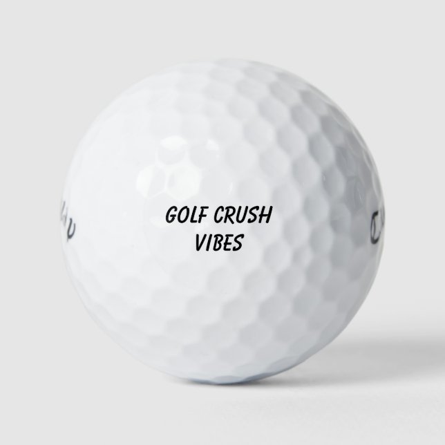 'Golf Crush Vibes' Playful Flirty Fun Valentine's  Golfball (Vorderseite)