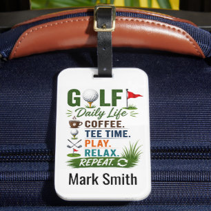 Golf Daily Life Vorhersage für Golfer Gepäckanhänger