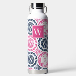 Golf-Damask im Prepper-Stil – Bälle und Schläger i Trinkflasche