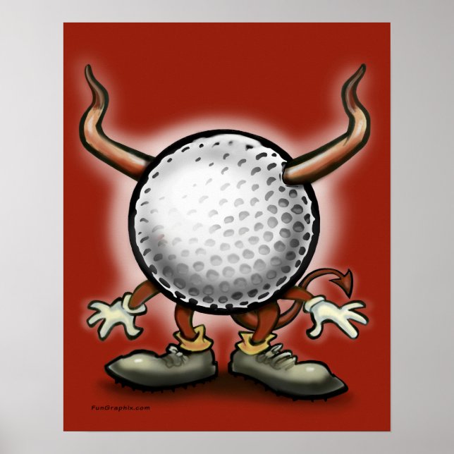 Golf-Dämonen-Plakat Poster (Vorne)