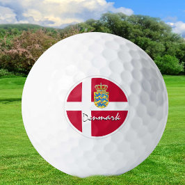 Golf Dänemark & Dänische Flagge / Golf Ball