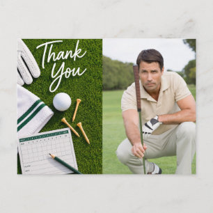 Golf Danke erstellen Sie Ihr eigenes Foto Postkarte
