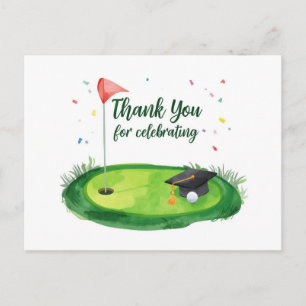 Golf Danke für die Abschlussfeier Postkarte