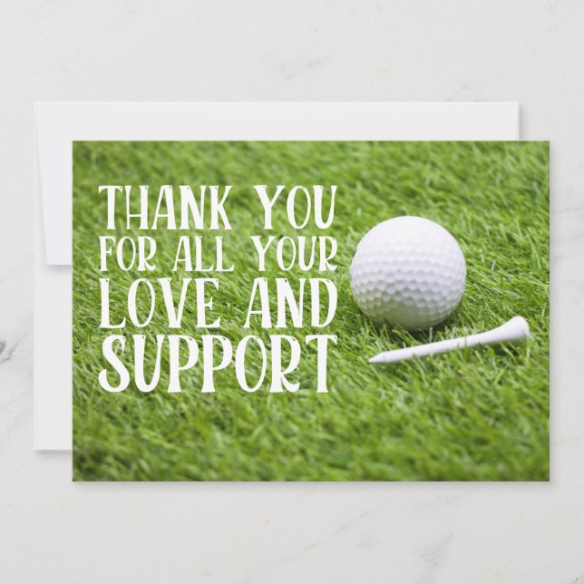 Golf danke Ihnen Karte Liebe und Unterstützung für (Vorderseite)