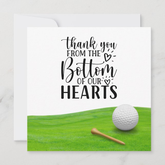 Golf danke Ihnen so viel für den Golfball auf Grün (Vorderseite)